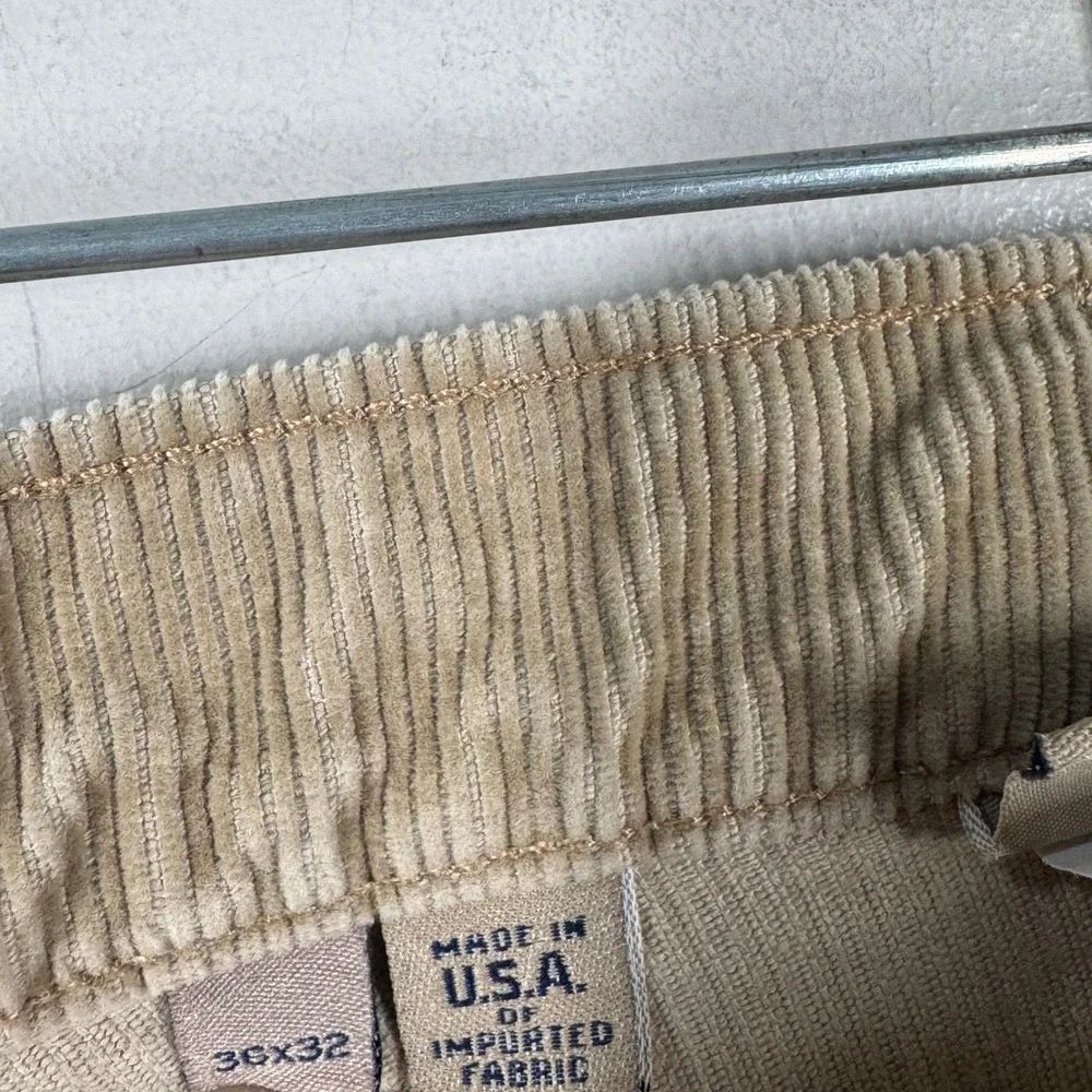 Bills Khakis Mens 14 Wale Corduroy Pants Tan Khaki Straight Leg 36x32 EB 5780